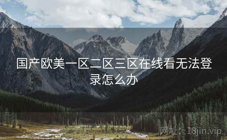 国产欧美一区二区三区在线看无法登录怎么办