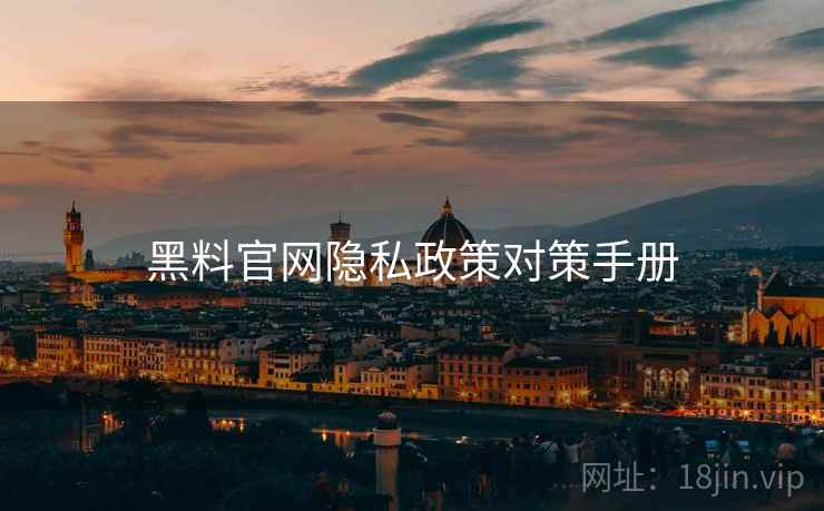 黑料官网隐私政策对策手册