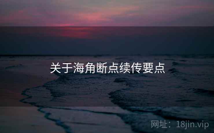关于海角断点续传要点 关于海角断点续传要点