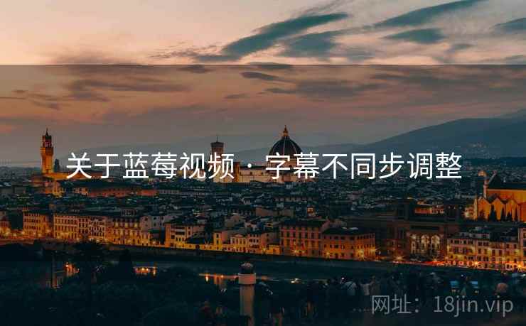 关于蓝莓视频 · 字幕不同步调整