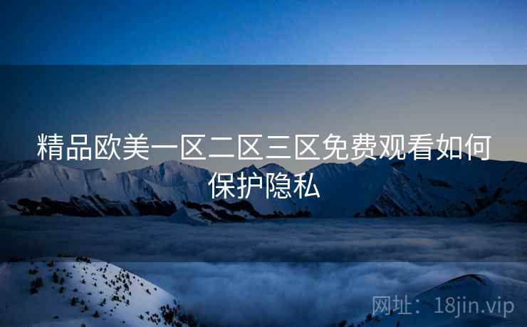 精品欧美一区二区三区免费观看如何保护隐私