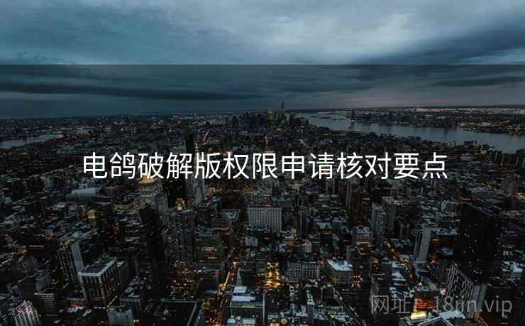 电鸽破解版权限申请核对要点