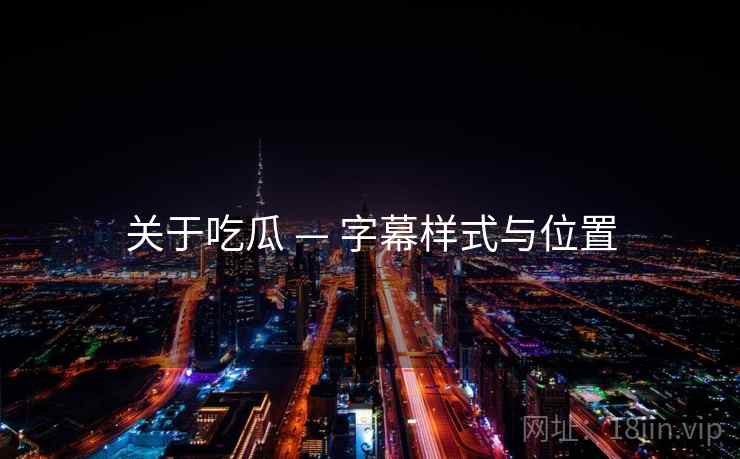 关于吃瓜 — 字幕样式与位置