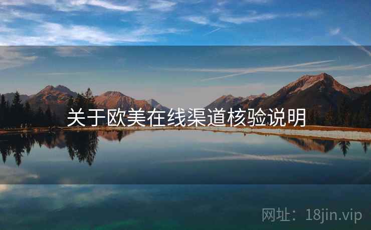 关于欧美在线渠道核验说明