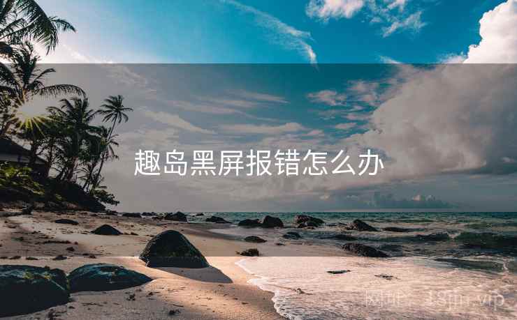 趣岛黑屏报错怎么办