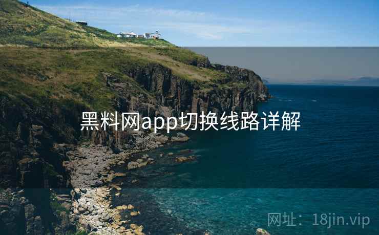 黑料网app切换线路详解