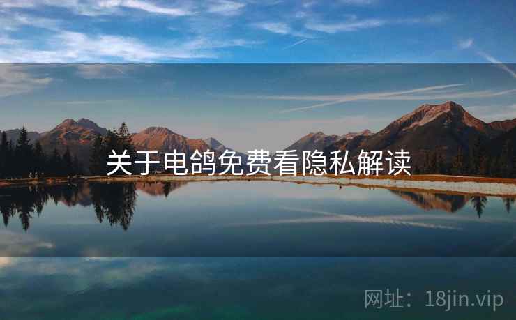 关于电鸽免费看隐私解读