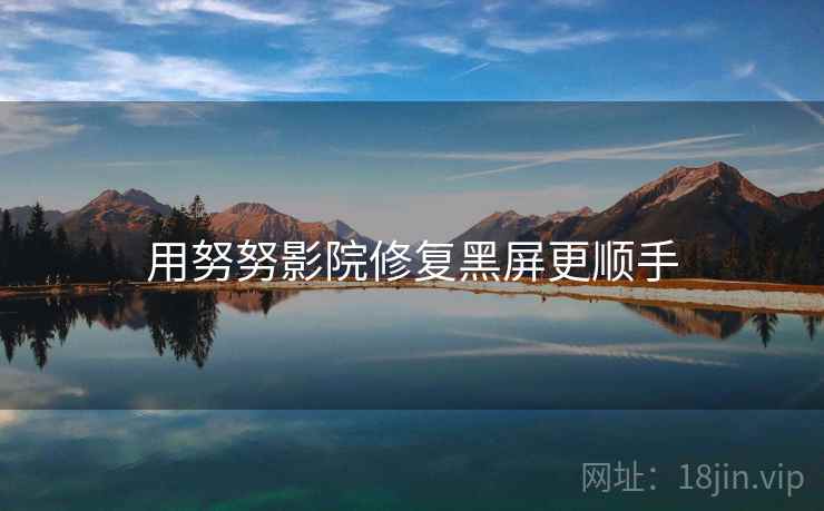 用努努影院修复黑屏更顺手
